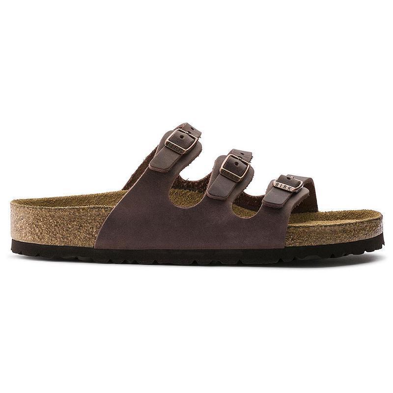 Birkenstock Soft Footbed Oiled Læder Florida Dame Brune | DK 459CTV